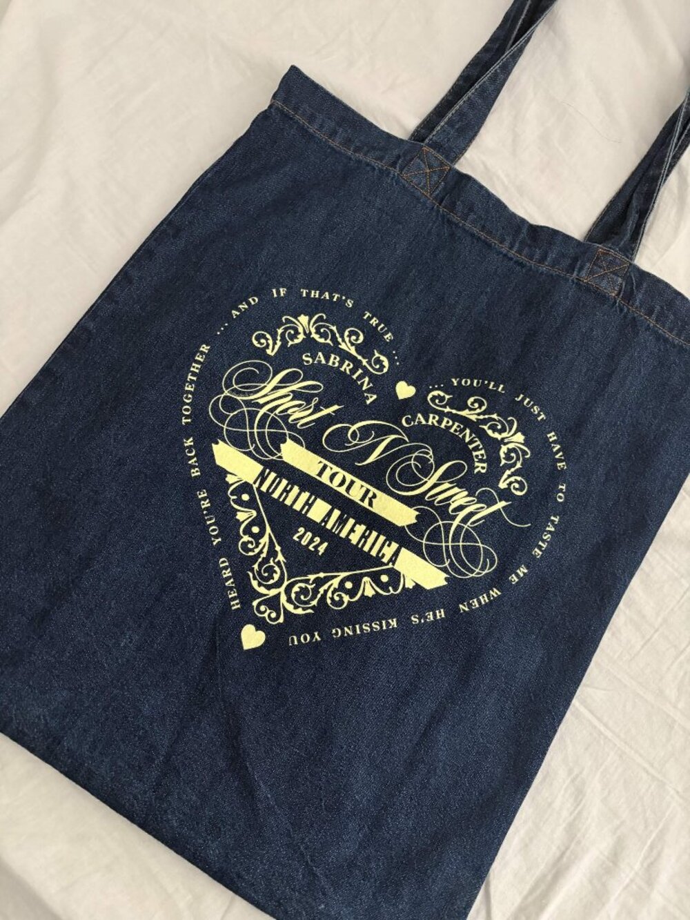Sabrina Carpenter - Short n' Sweet Tour 2024 - Denim Tote Bag